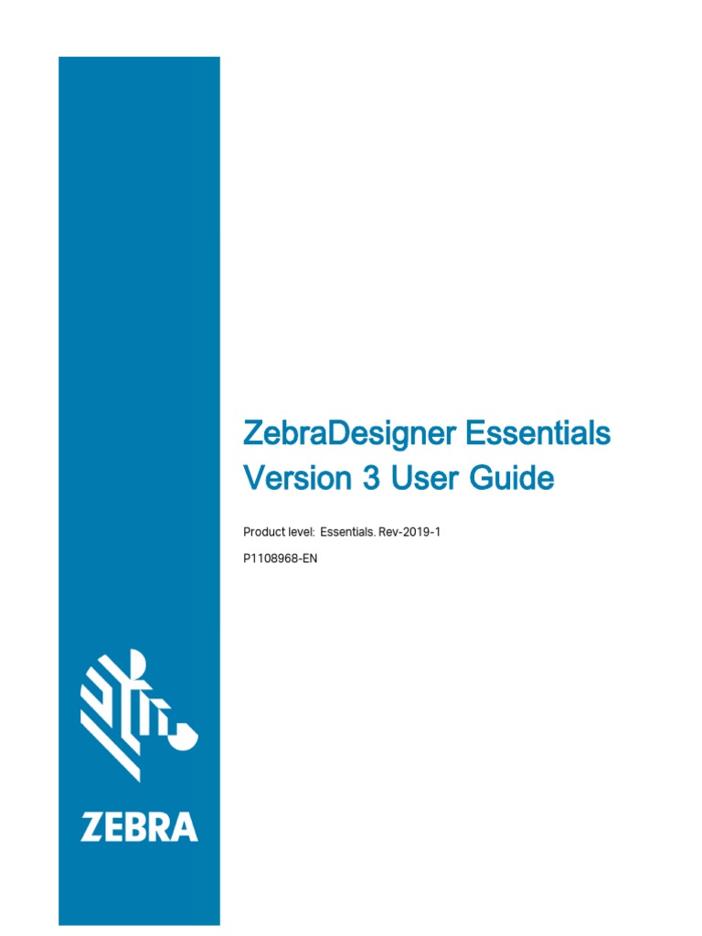 Zebradesigner Essentials Version 3 User Guide: Product Level