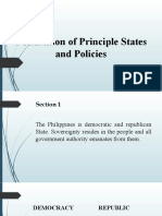 Declaration of Principle State and Policies