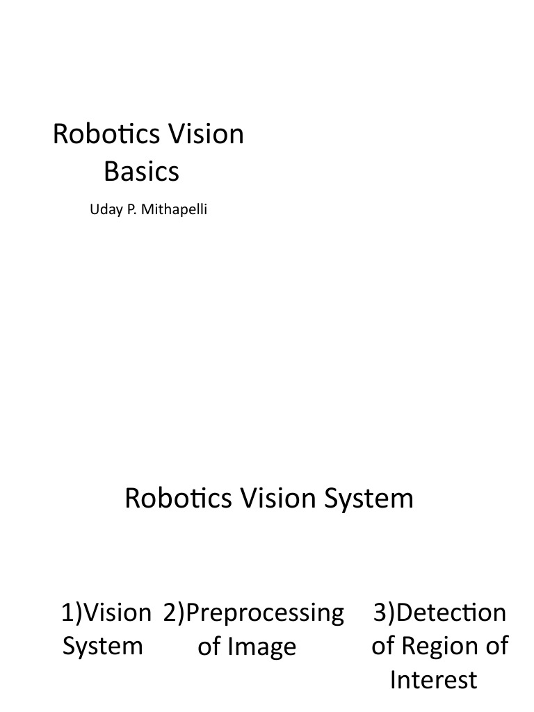 Intro to Robotics Vision Systems | PDF | Camera | Eye