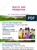 Module 5 Health Promotion of Preschool, School Age, and Adolescent