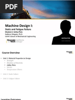 Machine Design I:: Static and Fatigue Failure