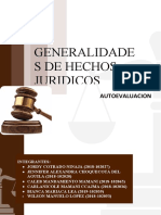 Generalidades de los hechos jurídicos y actos jurídicos