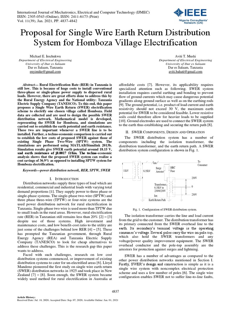 SWER Electrification for Homboza Village | PDF | Electric Power ...