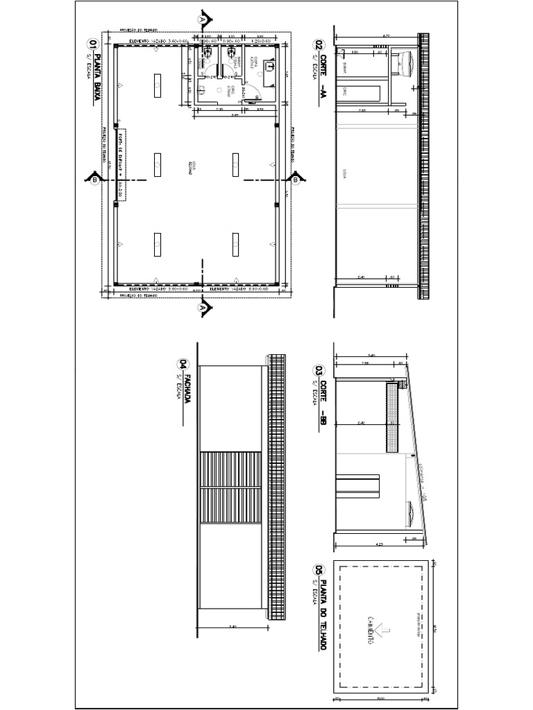 Planta baixa da loja com layout e medidas dos ambientes | PDF