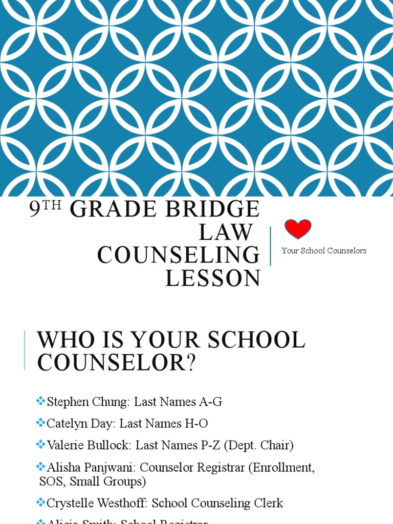 9th Grade Bridge Law 20-21 | PDF | School Counselor | Course Credit