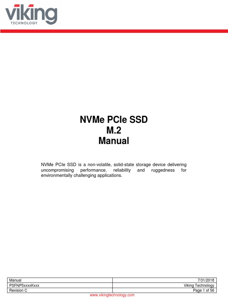 Nvme Pcie SSD M.2 Manual | PDF | Flash Memory | Solid State Drive