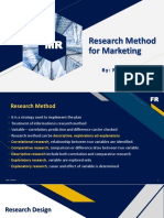 Research Method For Marketing
