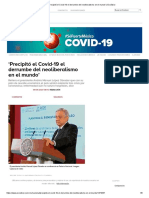 ‘Precipitó el Covid-19 el derrumbe del neoliberalismo en el mundo’ _ Excélsior