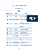 Chinese Measure Words List: Chinese Pinyin Usage Example 个 位