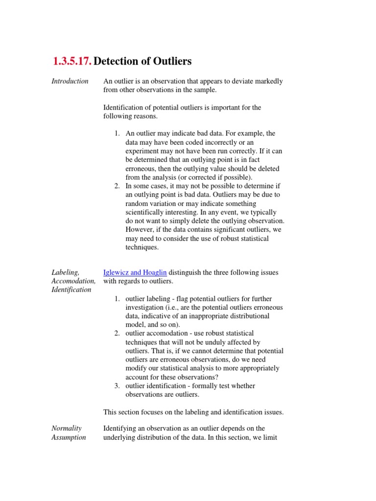 Detection of Outliers: Iglewicz and Hoaglin | PDF | Outlier | Robust ...