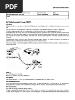 APS (Automatic Power Shift) : Service Information