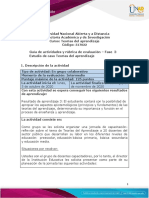 Guia de Actividades y Rúbrica de Evaluación - Fase 3 - Estudio Caso Teorias Del Aprendizaje PDF