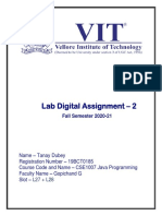 Lab Digital Assignment - 2: Fall Semester 2020-21