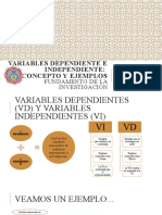 Variables Dependiente e Independiente