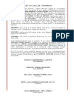 Acto Notarial de Convivencia Edison Osiris Estrella Muñoz y Carolina Borgen Montero