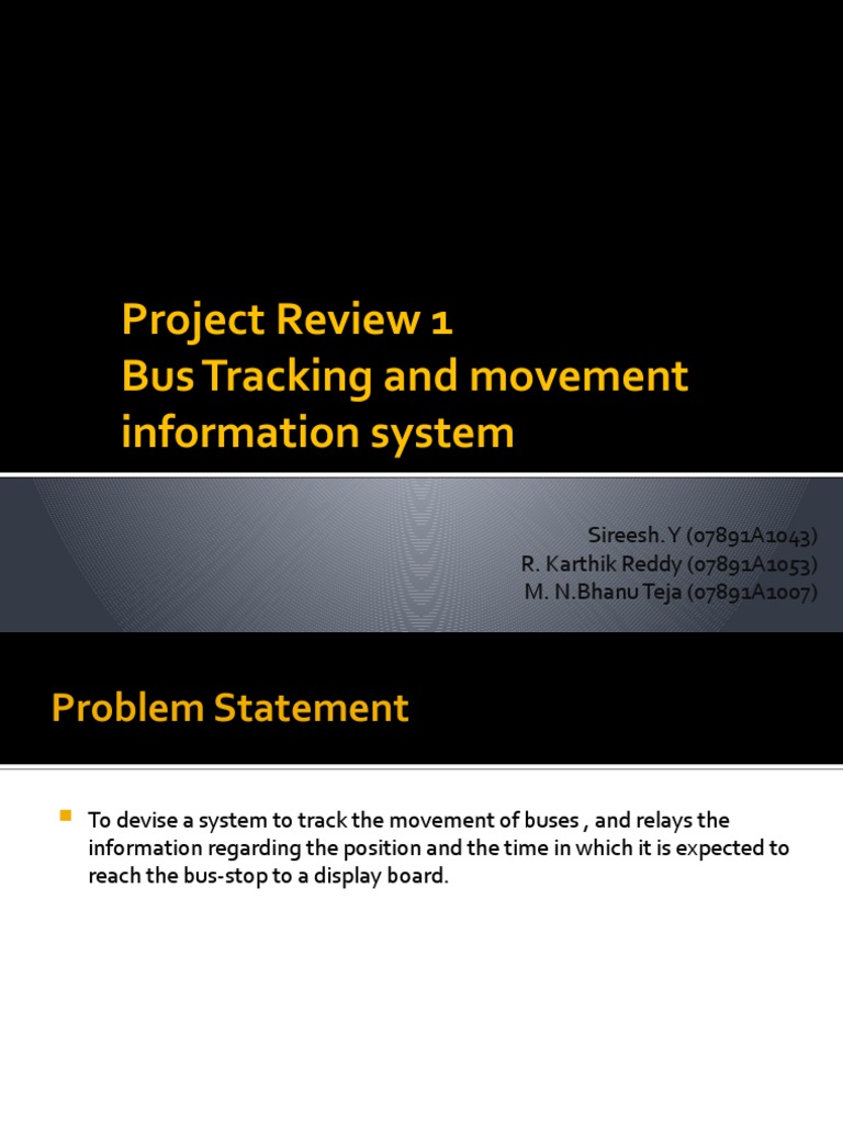 Bus Tracking System Overview | PDF | Equipment | Mechanical Engineering