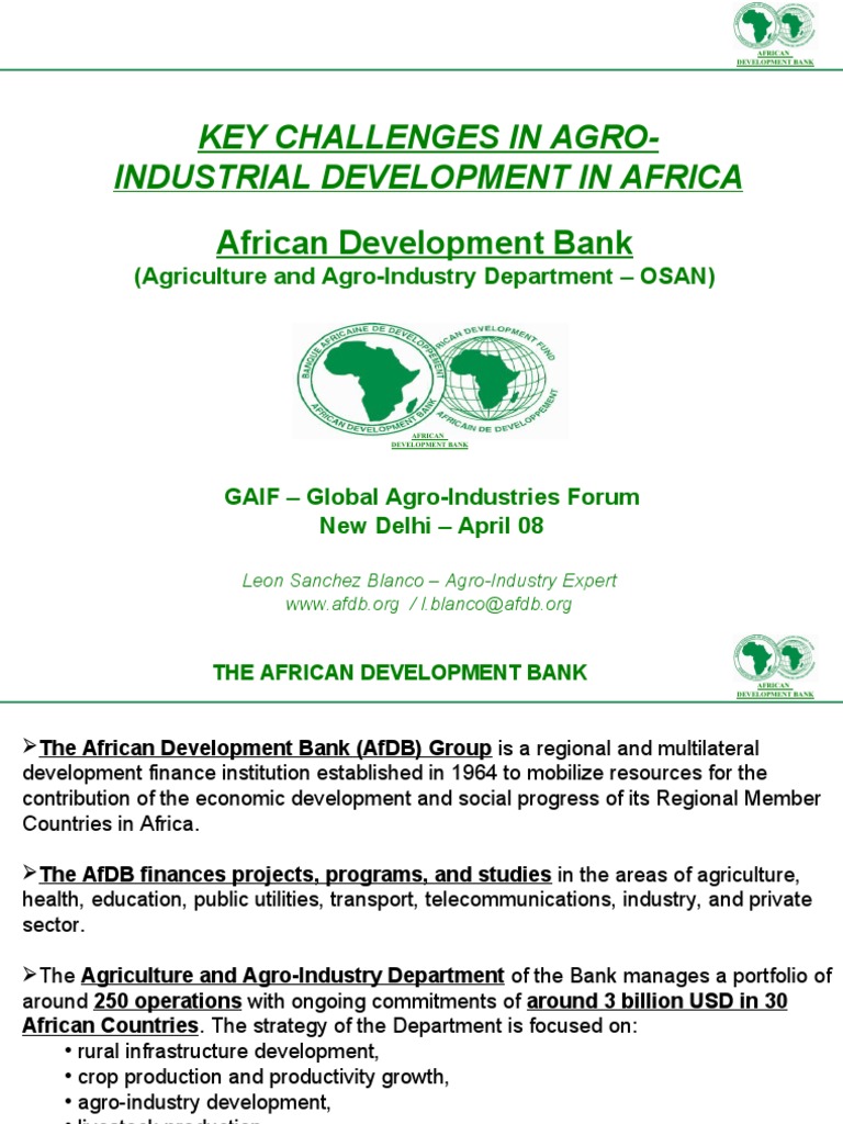 Agro-Industrial Development Challenges in Africa | PDF | African ...