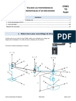 CIN01 TD Sujet - Valider Les Performances Cinématiques D'un Mécanisme PDF