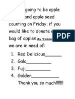 Apple Tasting Donations