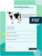 Reading and Writing Animal Cow