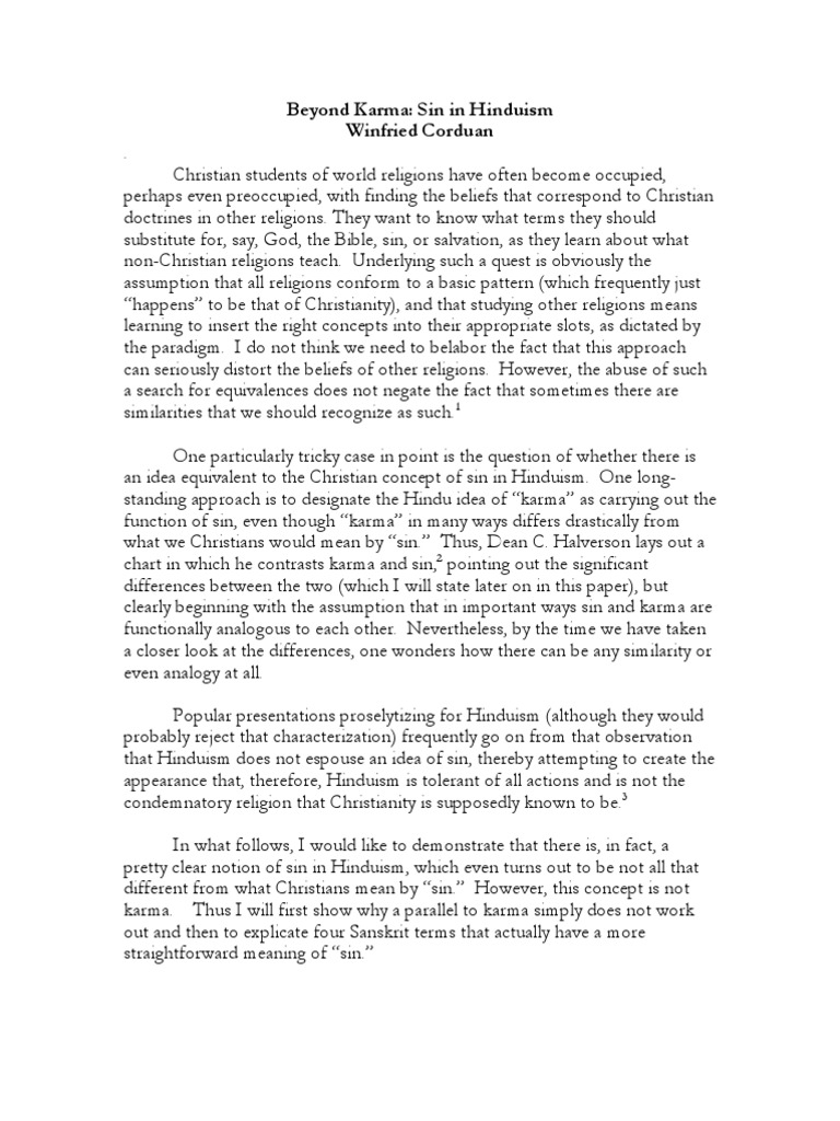 Beyond Karma | PDF | Karma | Sin