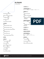 Yours (Glory and Praise) : INTRO (4x) Verse 1 CHORUS (2x) Turnaround (2X) BRIDGE (6x)