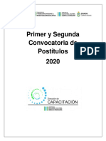 Convocatoria Postítulos 2020