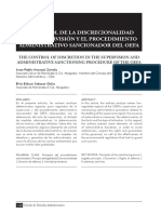 El Control de La Discrecionalidad en La Supervisión Y El Procedimiento Administrativo Sancionador Del Oefa