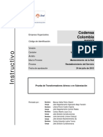 IN027 Prueba de Transformadores Aéreos o en Subestación