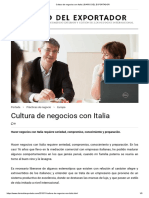 Cultura de Negocios Con Italia - DIARIO DEL EXPORTADOR - Lourdes Ortecho