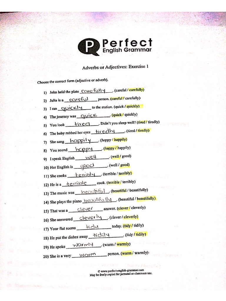 Exercises Of Grammar Pdf