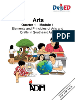 Quarter 1 - Module 1: Elements and Principles of Arts and Crafts in Southeast Asia