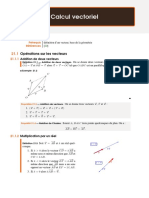 Calcul Vectoriel 21: Opérations Sur Les Vecteurs