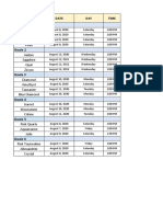 Orientation Schedule