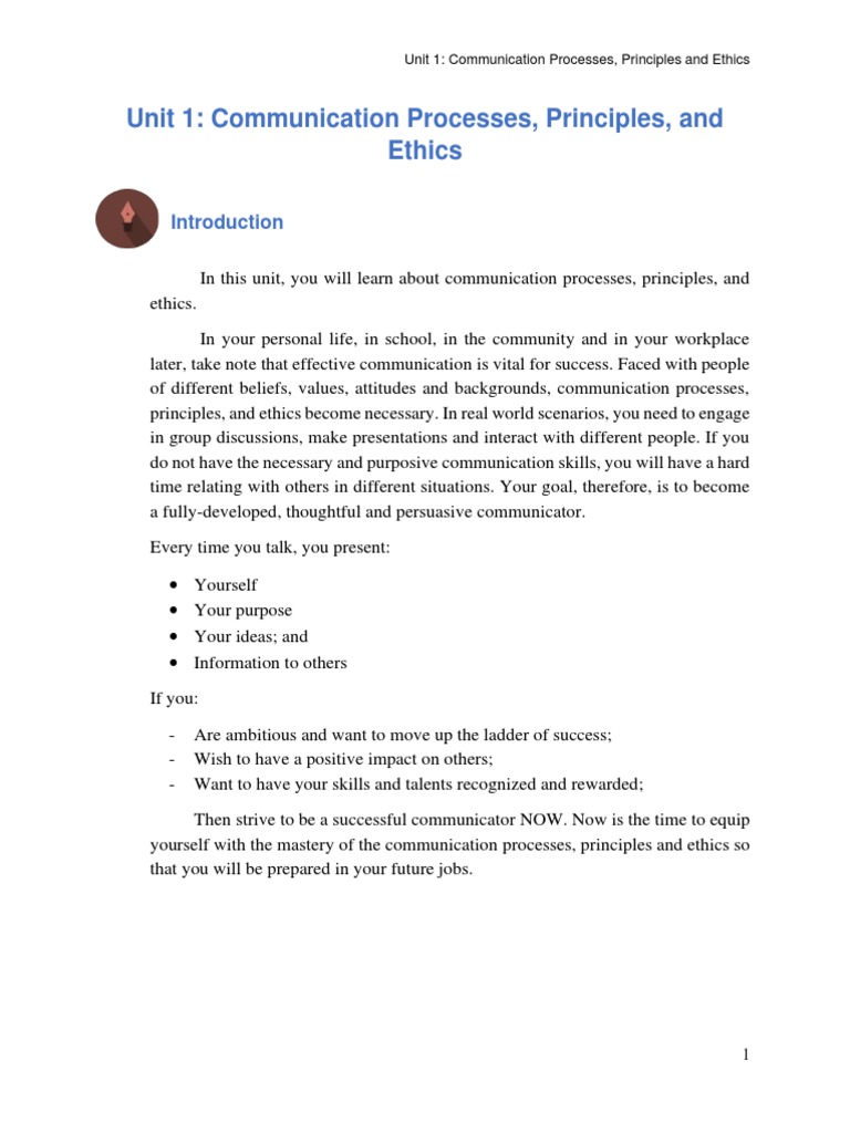 Communication Processes and Ethics | PDF | South China Sea | Nonverbal ...