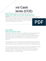 Cash and Cash Equivalents (CCE)