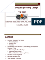 Manufacturing Engineering Design: Injection Moulding Total Relative Part Cost