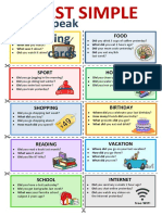 Past Simple Speaking Cards CLT Communicative Language Teaching Resources Conv - 123153