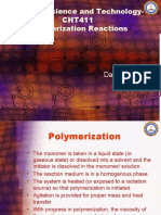 Polymer Science and Technology-CHT411 Polymerization Reactions