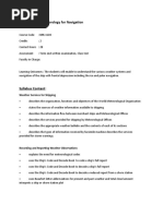 meteorology syllabus