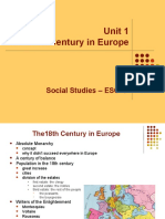 Unit 1 The18th Century in Europe: Social Studies - ESO-4