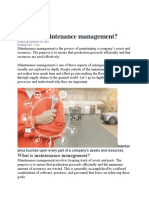 What Is Maintenance Management