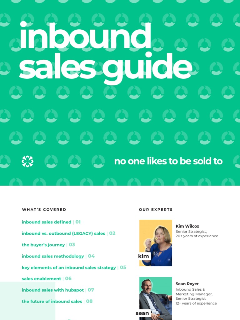 MJ Ebook Inbound Sales Guide | PDF | Sales | Customer Relationship ...