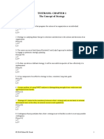 Testbank: Chapter 1 The Concept of Strategy: True/False Questions