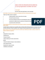 Leemos y Reflexionamos Sobre La Situación de La Salud en América Latina y Nos Proponemos Escribir Un Texto Instructivo