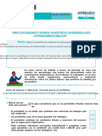 Ficha de Autoaprendizaje Matemática - Sesion Evaluación Primer Grado