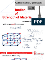 For All Mechanical / Civil Exams: of Strength of Material