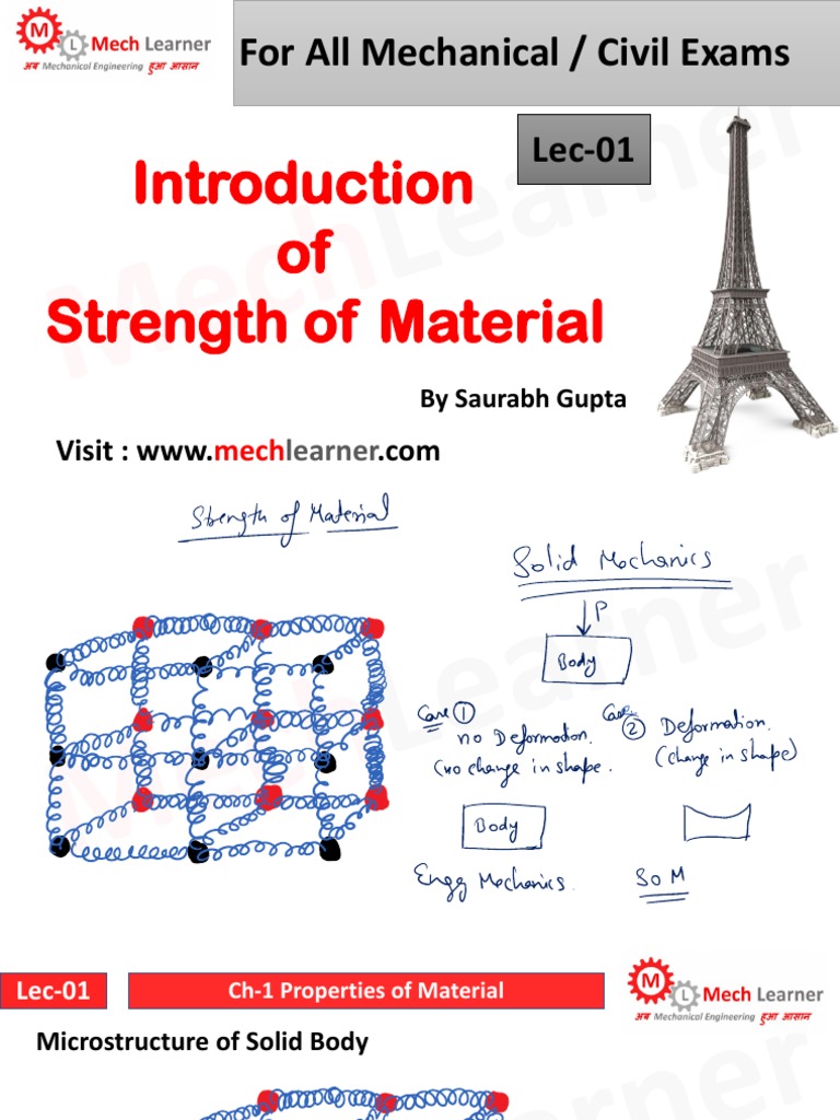 Introduction to Strength of Materials | PDF | Science & Mathematics ...