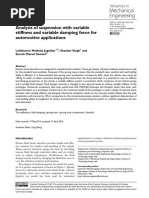 Analysis of Suspension With Variable Stiffness and Variable Damping Force For Automotive Applications