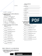 Grammar and vocabulary unit on rooms, family, and present simple